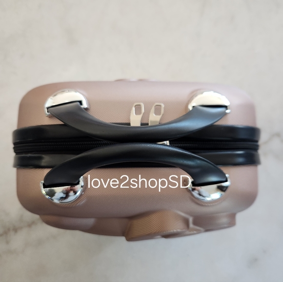 Hello Kitty Hard Shell Makeup Train Case Luggage New & Unused Rose Gold - Picture 6 of 7